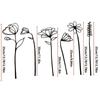6pcs Black Metal Artificial Flowers Minimalist Modern Floral Decorations Indoor And Outdoor Ornaments for Home Office Wedding