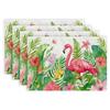 4pc S Floral Linen Placemats 30*45CM Spring Summer Table Mats Kitchen Wedding Party Dining Home Decor
