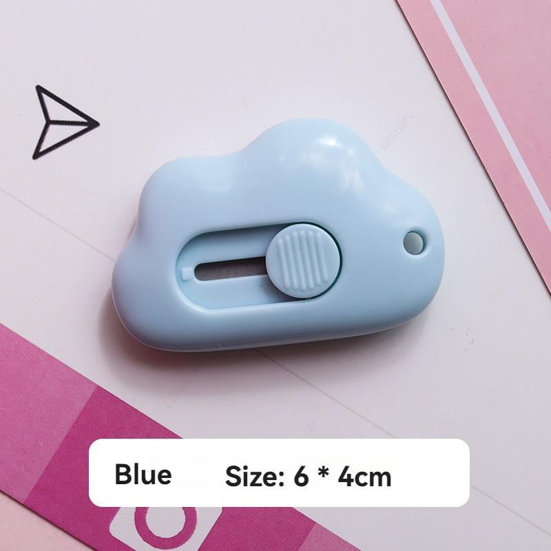 1-3 Piece Cuter Mini Clouds Utility Knife Knife Paper Cutter Art Pcreative Cloud Cute Cartoon Box Knife Stationery Tape Cutter Three-color Optional