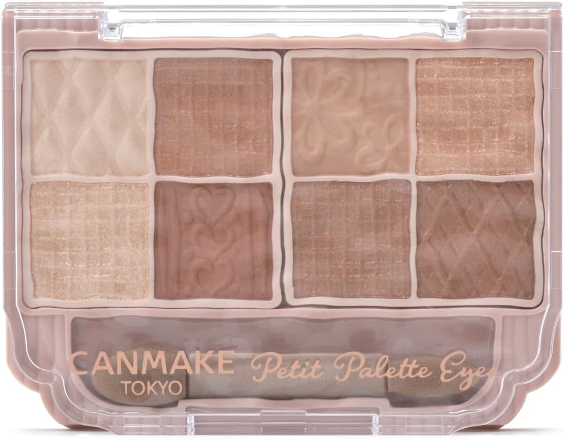 Палитра теней для век Canmake Petit Palette Eyes 04 Amande Brulee 2,0 г с коричневыми кончиками 04 Amande Brulee