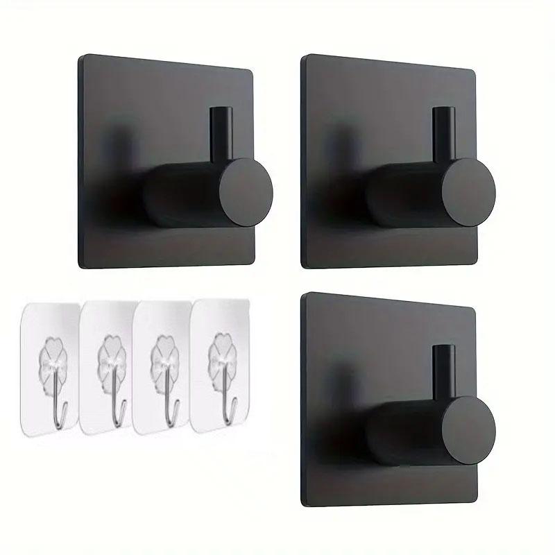 7/6pcs Wall Mounted Heavy-duty Wall Hook, Waterproof Stainless Steel Hook, Suitable for Hanging Towel Racks and Bathrooms