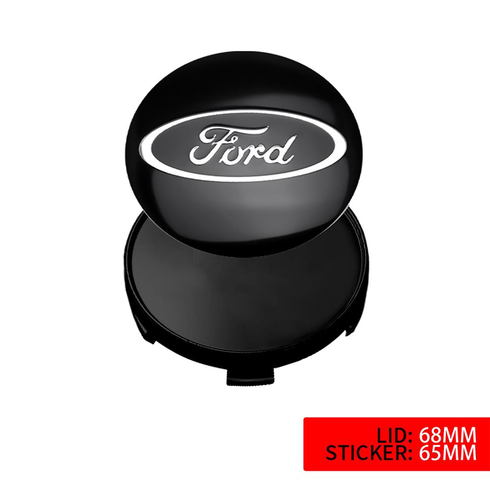 4pcs Car Auto Wheel Center Cover Badge Stickers Hub Cap Replacement For Ford Kuga Mustang S-MAX Transit Ranger Focus