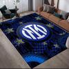 Inter Milan Printed Carpet, Home Sofa Decoration for Living Room & Bedroom, Non‑Slip Play Flannel Floor Mat for Game Room