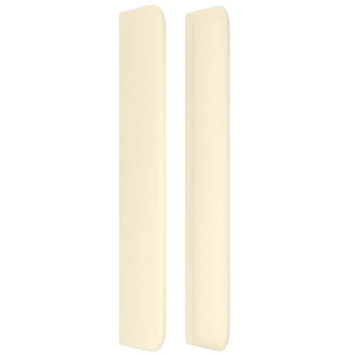 Tête de lit - MAISON EXCLUSIVE - Avec oreilles - Similicuir crème - Hauteur réglable - Pieds en bois massif