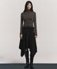 Nigaennikol Asymmetric Hem Wool Skirt_Charcoal