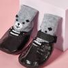 4pcs/Set Dog Cat Waterproof Shoes Socks, Pet Winter Boots, Rain Snow Dog Booties for Small Dog Anti-Slip, Anti-Dirt Puppy Shoes, Black