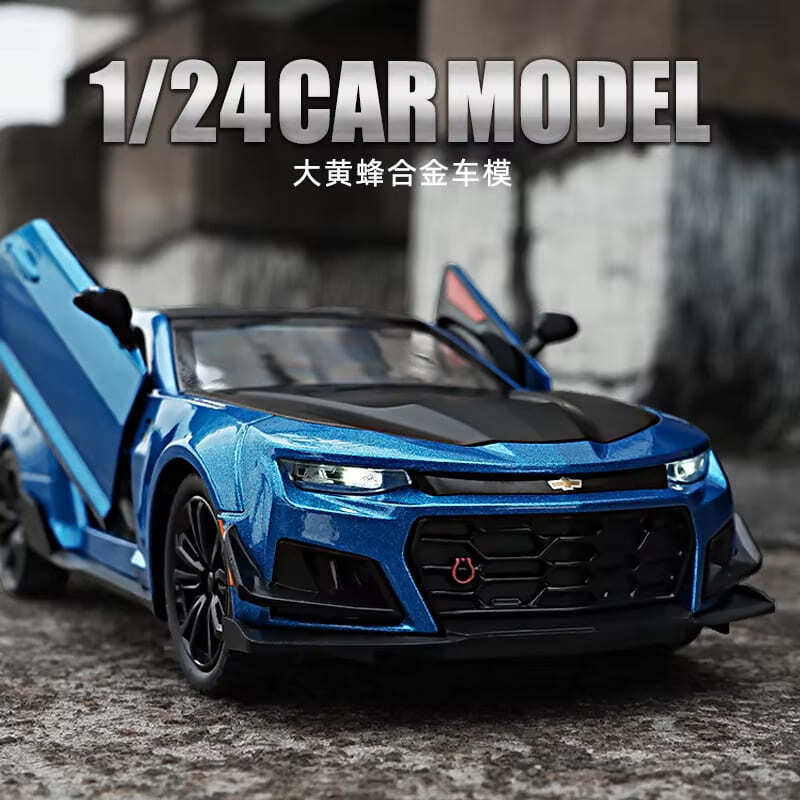 1:24 Chevrolet Camaro Alloy Die-cast Sports Car Model Toy Simulation Vehicle Pull-back Toy Children Boy Gift Trendy Ornaments Decoration