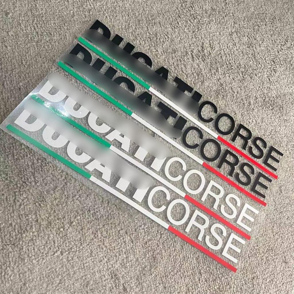 Multicolor Motorcycle Vinyl Reflective Stickers Ducaticorus Logo Body Pedal Side Panels Italian Flag Ducati