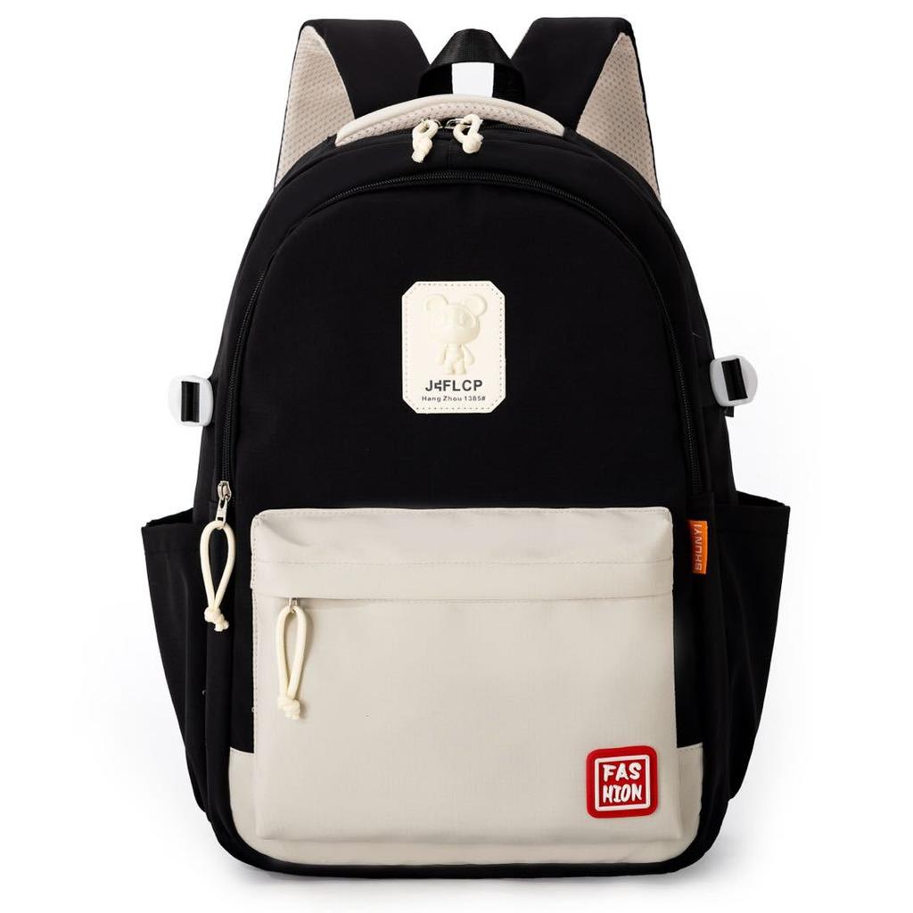 Schoolbag schoolbag girls junior high school high school students large capacity 1011 new backpack Japanese solid color soft girl backpack