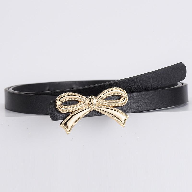 

Lovely Temushein Womens Bow Embellished Waist Belt Attractive Pu Style Outfits For чорний