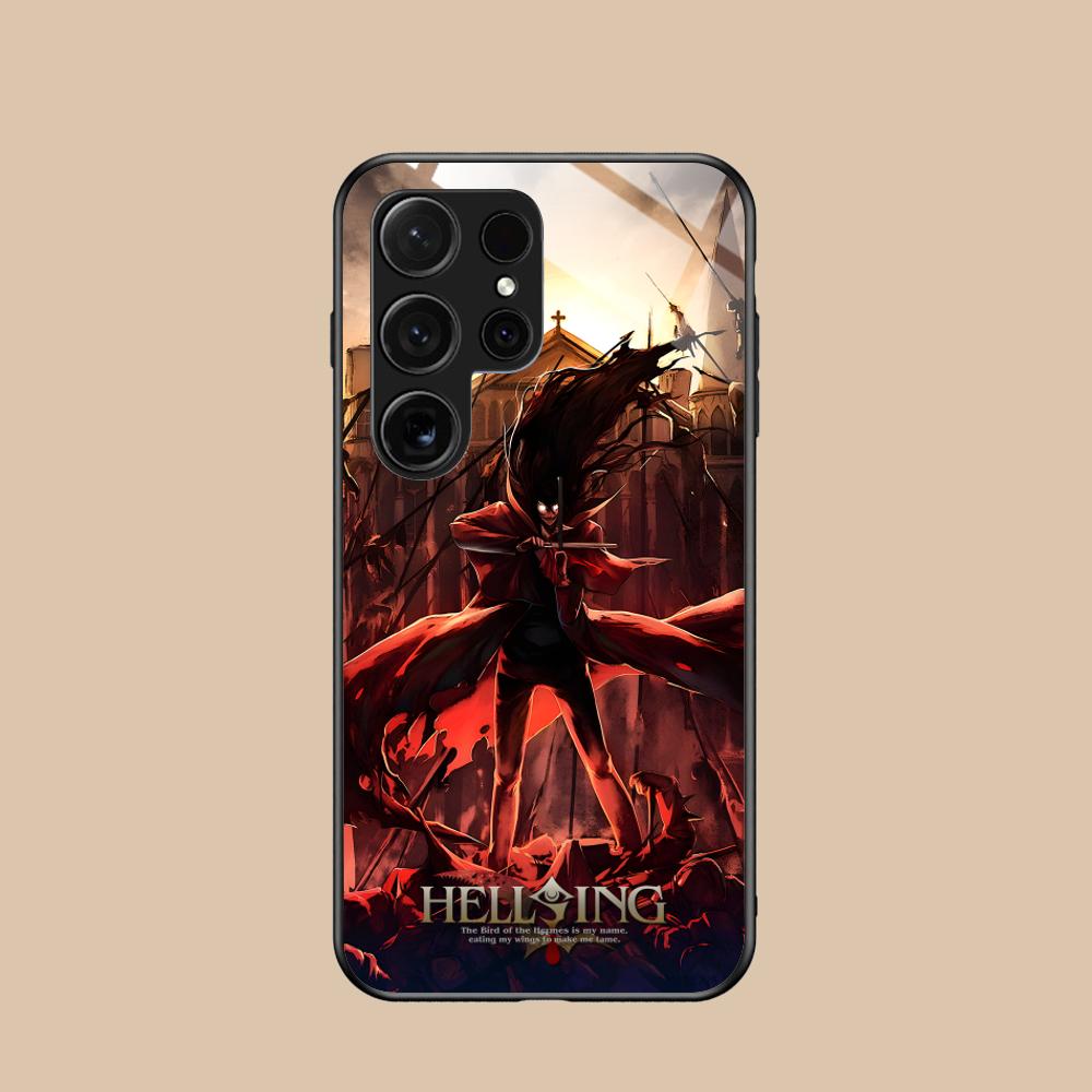 Anime Alucard Hellsing Phone Case for Samsung Galaxy S25 S24 S23 S22 S21 S20 Note20 Plus FE Ultra Glass Colorful Cover Pretty