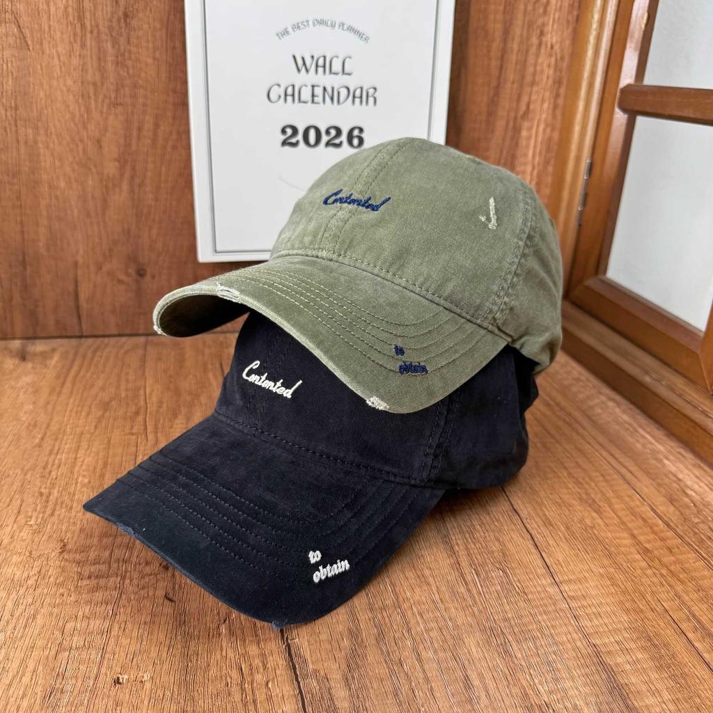 New simple washed cap spring and autumn embroidery soft top baseball cap men's and women's sun hat