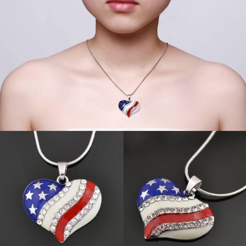 Fashionable Alloy Heart Star Necklace Blue Gender-neutral Clavicle Chain