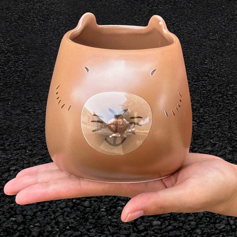 

Birthday present quirky kapibara mug About 500ml