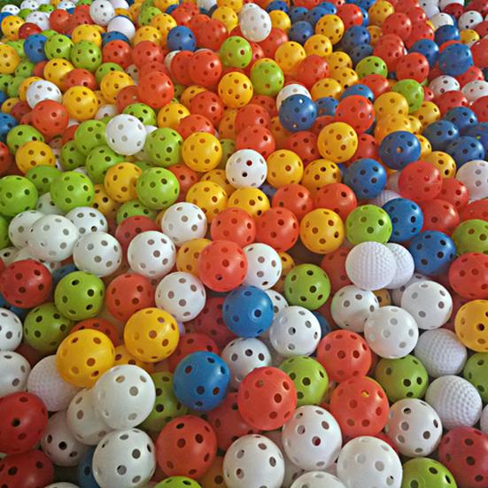 12 Peças Bolas de Treino de Golfe Vazadas para Interior Exterior para Homens Mulheres Crianças