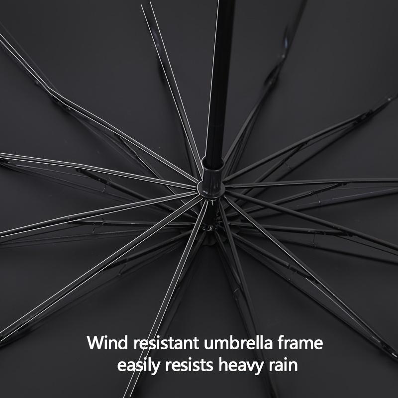 130CM Sun Umbrella Black Coating UPF50+ Manual Open Reverse Design 10 Ribs Large Size