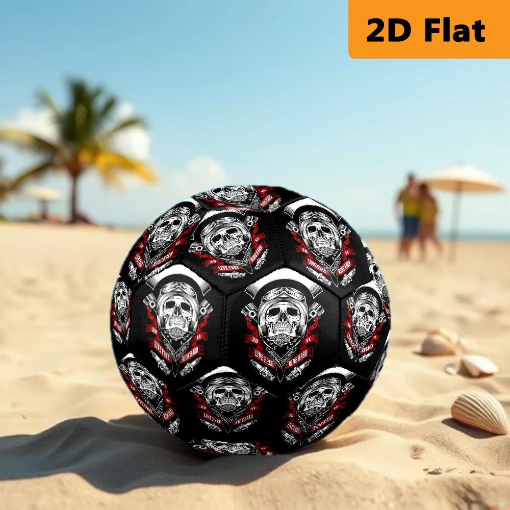Custom Motorcycle Skull Design Soccer Ball Suitable for Both Training and Competition Very Elastic High Elasticity Wear-resistant and Slip-resistant