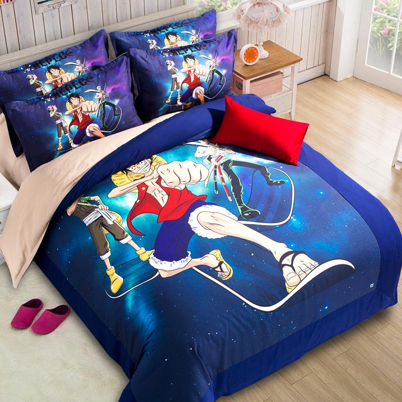 Australian Cotton Anime Cartoon Print Duvet Cover, Double Size for Dormitory Boys, 1.5m Brushed Fabric