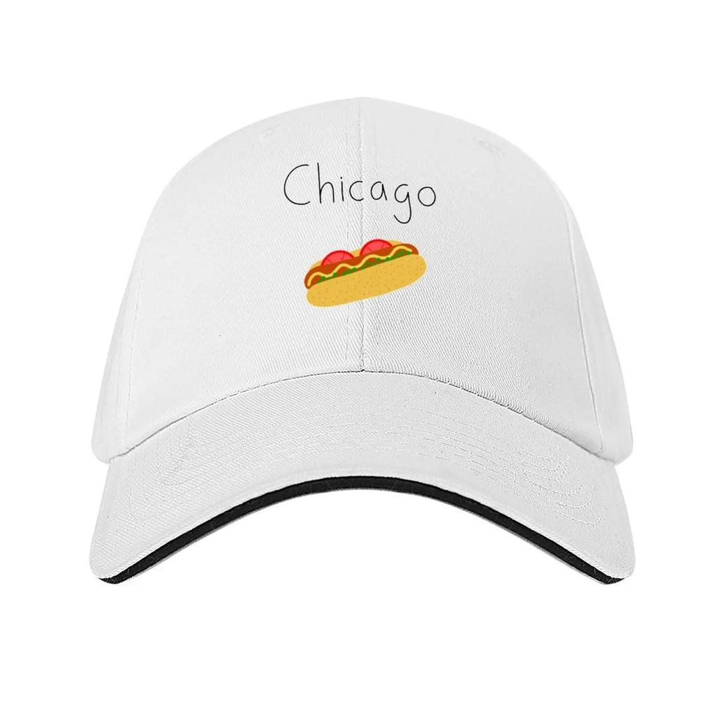 Chicago Hotdog Baseball Cap Big Size Hat New In The Hat F Tea Hat Caps Women Mens