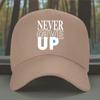 Gib Niemals Auf Motivation Grafik Baseballkappe Polyester Outdoor Lässig Verstellbare Mütze für Unisex Erwachsene