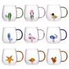 Cartoon Animal Shape Glass Home Cute High Borosilicate Glass Single Layer Cup Living Room with Guests Juice Cold Drink Cup Gift