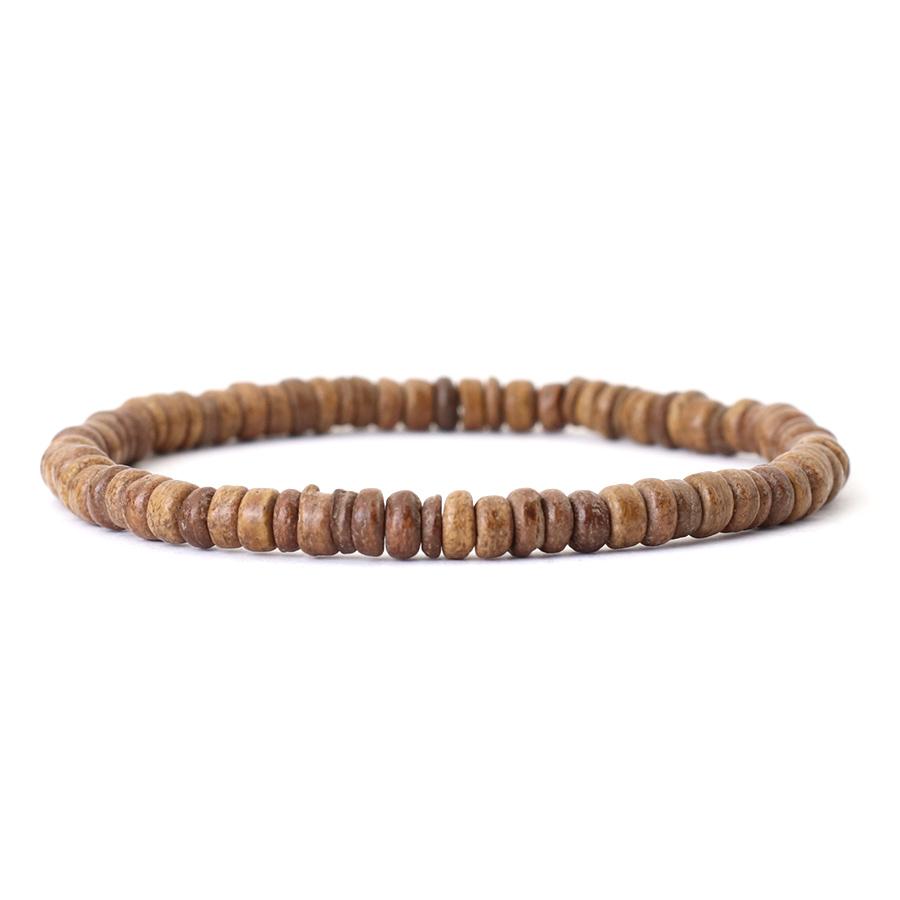 Noter New Men Natural Coconut Bead Bracelet Vintage Meditation Wooden Braclet Hematite Healing Braslet Tiger Eyes Stone Pulsera