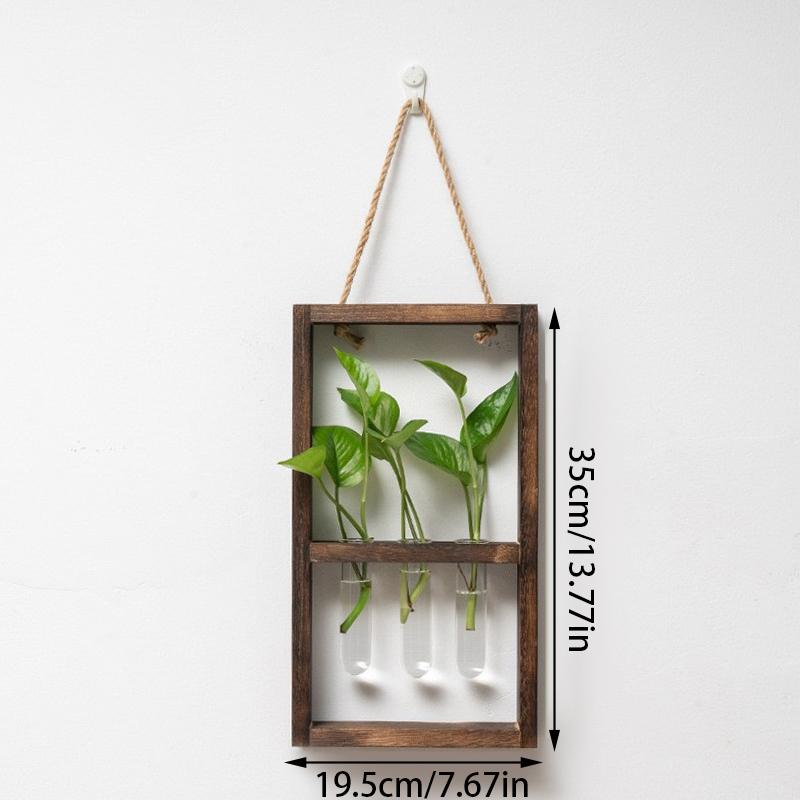 Wall Hanging Glass Planter Propagate Station Wall Hanging Glass Planter with Wooden Stand