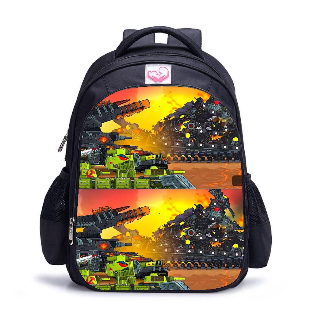 World of Tanks Schoolbag: Kids' Large Capacity Casual Backpack in Three Sizes
