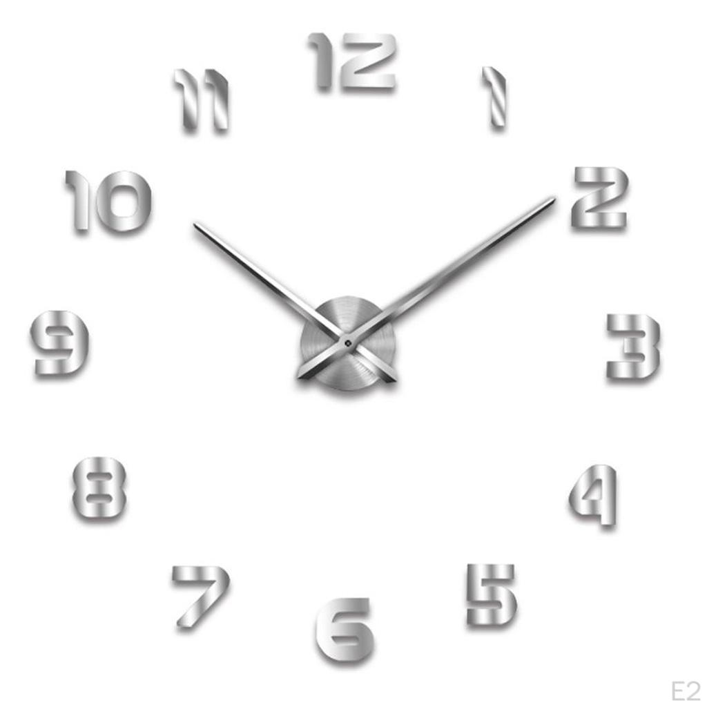 Clock, Frameless Large Wall Home Decoration Mute Mirror Stickers Colors