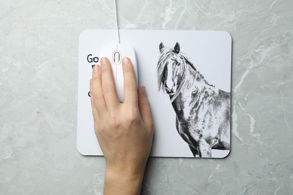 Canadian Horse - Art-Dog markasından baskılı mouse pad, atlı kişiselleştirilmiş pad, ofis çalışanı için benzersiz alet