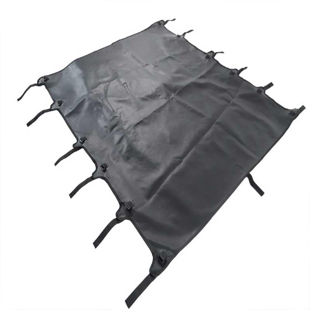 Car Top Roof Cover PU Leather Soft Sunshade For 1997-2006 Jeep Wrangler TJ Black