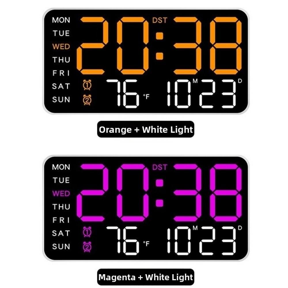 Week Date Display Digital Wall Clock Large Display Electronic Table Clock  Living Room