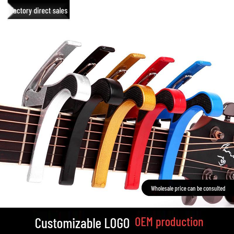 Metal Folk & Classical Guitar Capo with Big Grip - Acoustic, Ukulele, Transposer Clip чёрный
