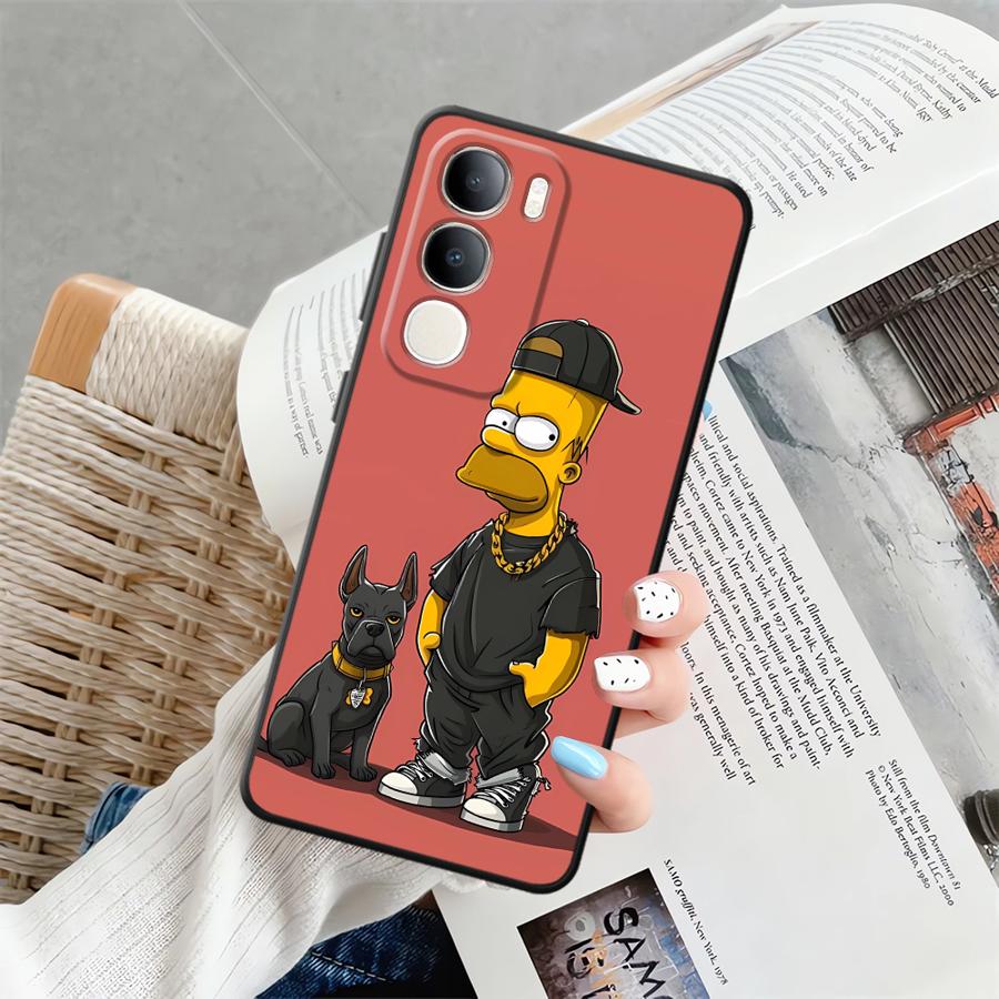 The S-simpsons Cartoon Phone Cover Case for Vivo V21E V23 V25 V30 Y51S Y78 Y71 Y91 V27 Y75 Y81 Y53S V29 Y50 Y95 Y52S Y93
