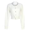 Elegant Diamond-Embellished Knitted Cardigan for a Chic Autumn/Winter Look