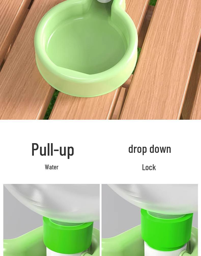 Skládací přenosný dávkovač vody pro psy na cestování venku