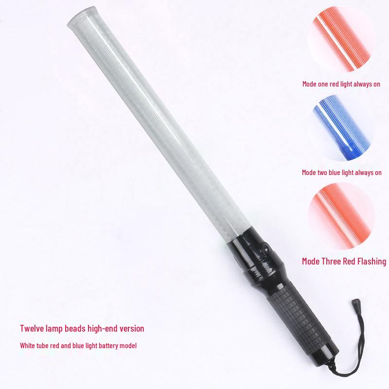 Rechargeable LED Traffic Baton with Emergency Whistle and Flashing Strobe