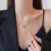 Simple Golden Ball Pendant Stainless Steel Short Necklace Non Fading Jewelry Sexy Elegent Neck Chain For Woman Gifts