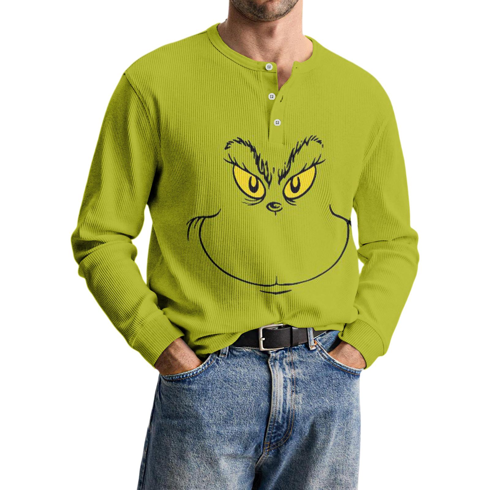 

Мужская повседневная трикотажная рубашка на пуговицах с длинным рукавом XXL