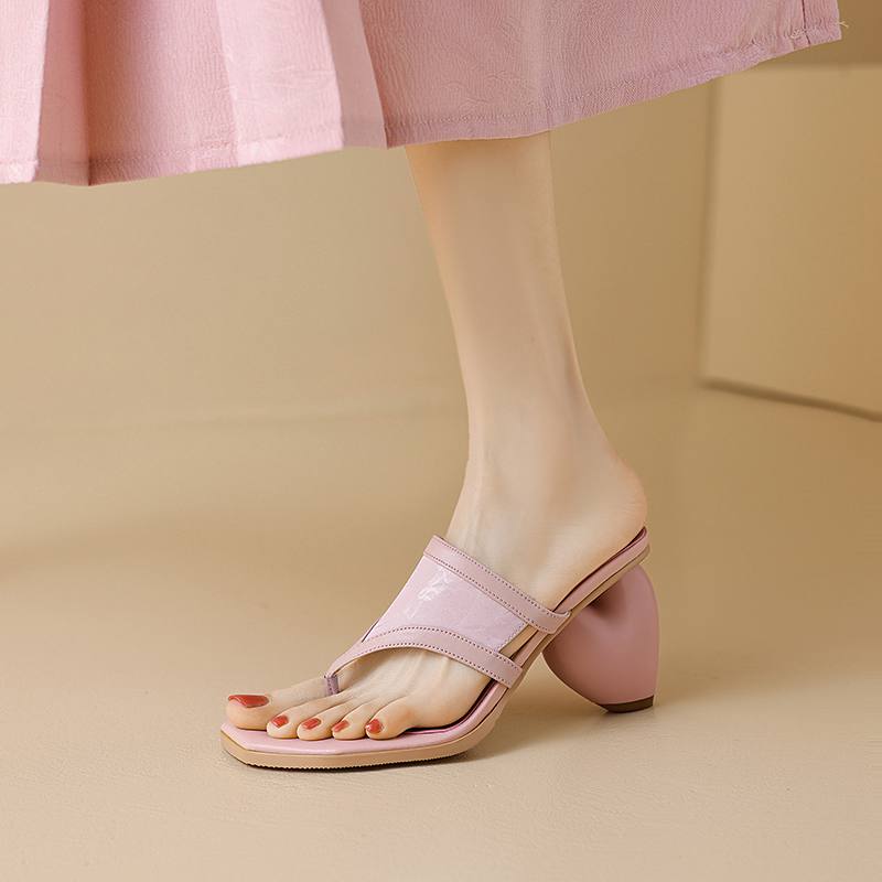 Krazing Pot Mules en maille à Air, tongs à bout ouvert, Style étrange, chaussures d'été à talons hauts, taille 43, sandales de luxe pour femmes