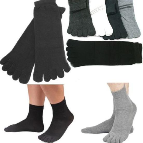 

5 Pairs Socks Five Finger Toes Comfortable Cotton Winter Warm Ankle Socks for Men