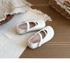 2026 Spring Girls' Korean Style Princess Leather Shoes - Soft Sole, Round Toe