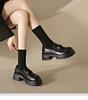 Platform British Style Small Leather Shoes Women's 2025 New Spring and Autumn Thick Heel Fashion Round Head One Pedal Casual Loafers