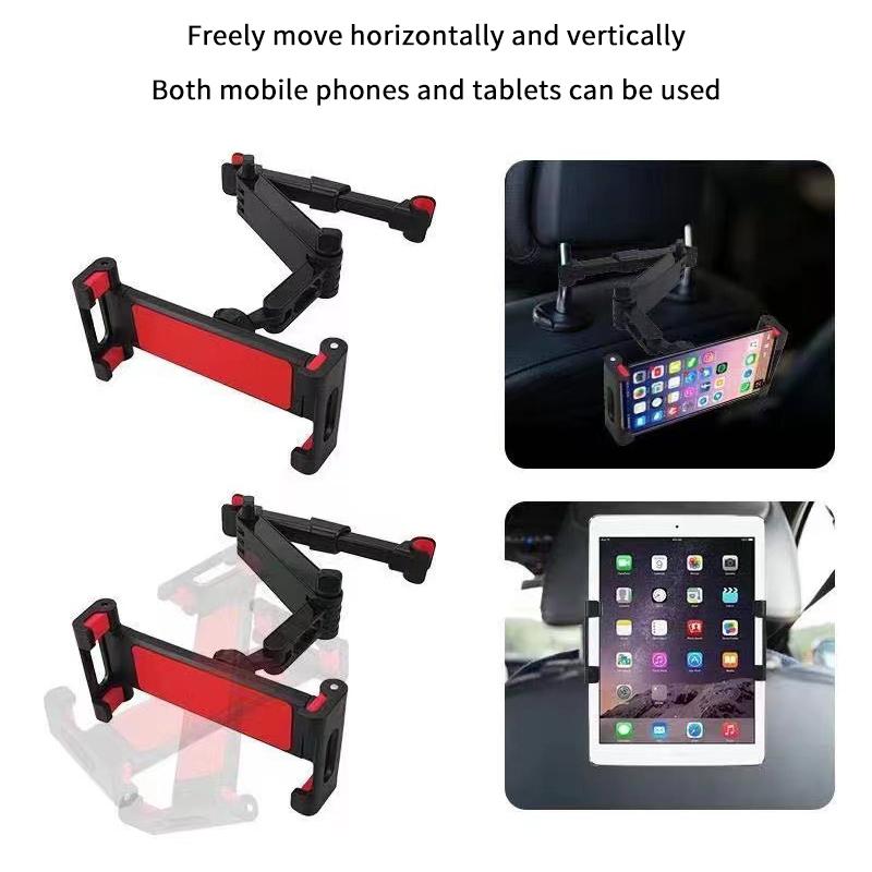 Adjustable Headrest Tablet Mount for Cars 360 Rotation Back Seat Holder for Travel Children and Passengers