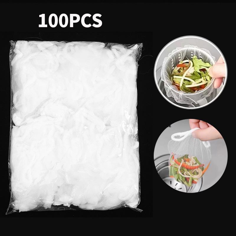 100/30PCS - Disposable Kitchen Sink Filter Mesh Bag, Waterproof Bag, Household Sink Floor Drain Mesh Bag