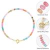 Stone Beads Necklace Colorful Beaded Choker Boho Summer Holiday Necklace for Women Daily Wear Party Beach Vacation Jewelry
