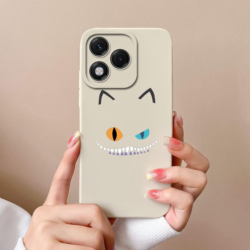 Für Huawei Honor X6b 400 Lite X9c X7c X60 X5b X8 X8c Schöne Katze Eule Muster Quadrat Weiche Flüssigkeit Silikon Anti Fingerprint Shell Für Huawei Stoßstange Abdeckung