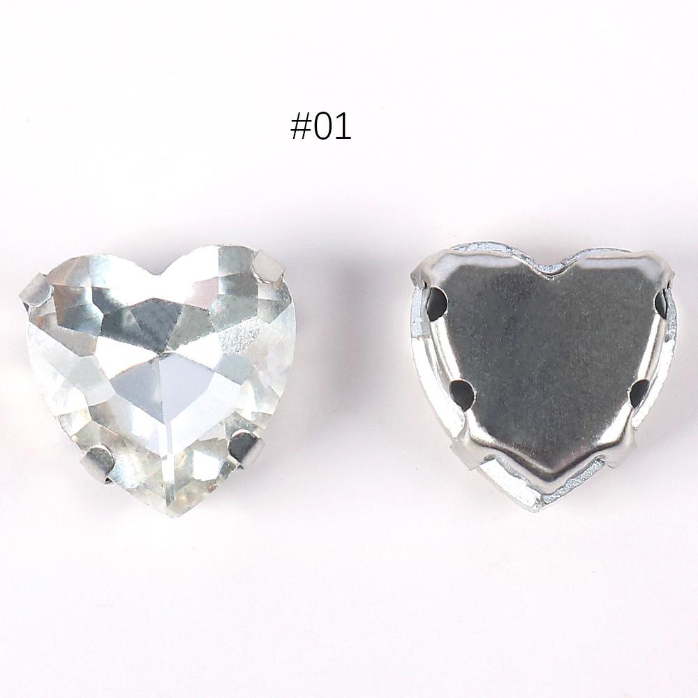 

20pcs 8 10 12 mm Crystal Glass Necklace Charms Beads Colorful Heart Earring Pendants for DIY Bracelet Findings Jewelry Making 8mm