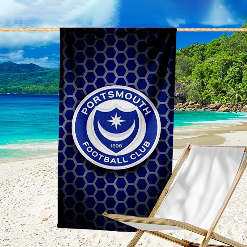 Ports FC Wappen Bedrucktes Strandtuch, Super Weiche Mikrofaser, Perfektes Geschenk Geburtstag, für Pool, Strand, Reisen, für Familie und Freunde