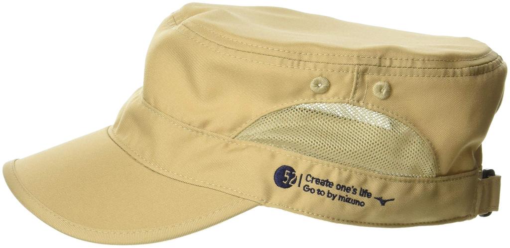 Mizuno Airy Work Cap Free for Outdoor Travel and Walking Men's (B2JW0004), Beige, Size,